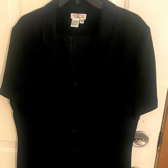 Talbots Vintage (Size 16) Black Button-down Career Office Midi Dress - Picture 8 of 12